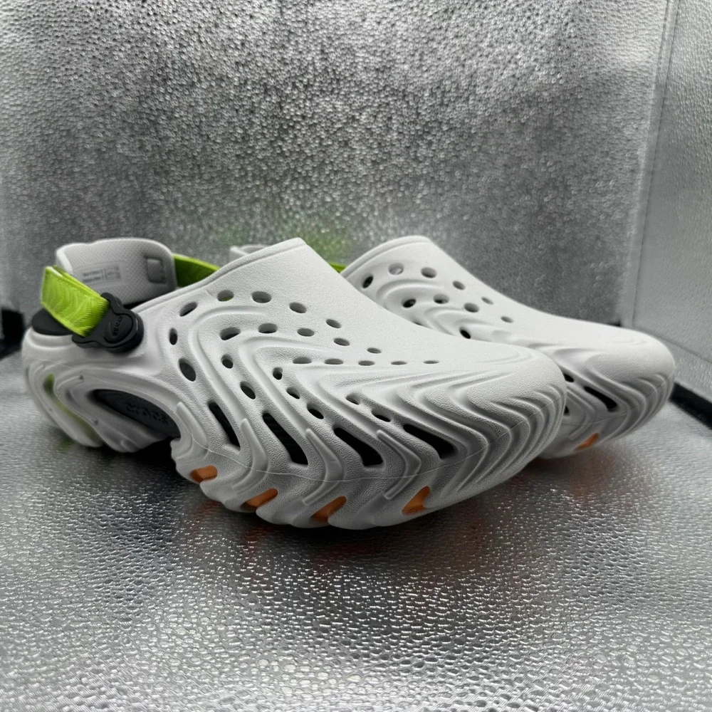 Size M10/W12 Crocs Echo Clog Unisex Stucco Excellent Sporty Lightweight Comfort